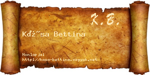 Kása Bettina névjegykártya