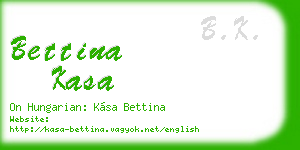 bettina kasa business card